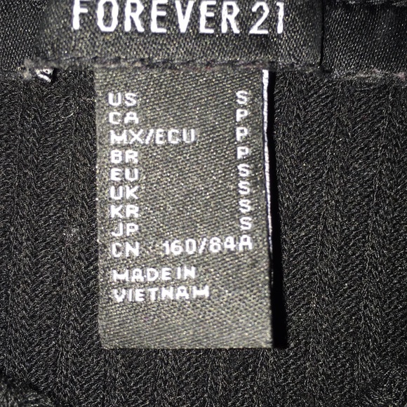 Black cropped long sleeve shirt - Forever 21 - Picture 3 of 3
